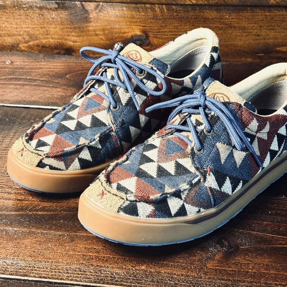 Twisted X Men's 8.5 Medium Hooey Loper Shoes Moc Toe MHYC006 Graphic Pattern - Picture 2 of 14